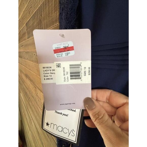 Macy’s 8618036 Navy/Blue Dress NWT Size 12 - Picture 4 of 4